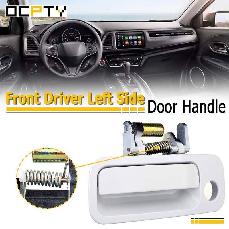 OCPTY Door Handle Exterior Front Driver Left Side Replacement fit 1997-2001 for Camry Outside Door Handle White - Image 2